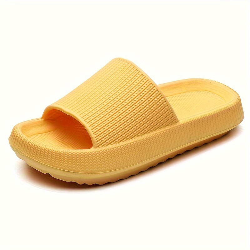 Men's Solid EVA Slides - Casual Non Slip Slippers, Open Toe