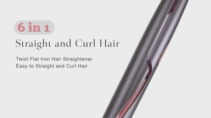 2-in-1 Hair Straightener & Curler – ANGENIL Dual Voltage Combo for Perfect Curls & Sleek Styles